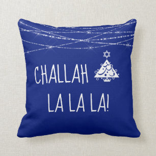 Jede Farbe Challah La La La La La Christmas Hanukk Kissen