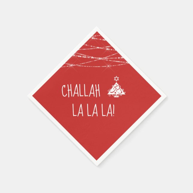 Jede Farbe Chrismukka Tree Niedlich Challah La La  Serviette (Ecke)