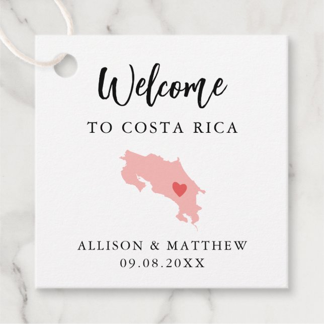 Jede Farbe Costa Rica Hochzeitsnacht Geschenkanhänger (Vorderseite)