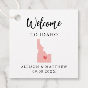 Jede Farbe Idaho Hochzeitungs-Begrüßungstasche Geschenkanhänger