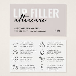 Jede Farbe Lip Filler-Instruktion nach der Pflege