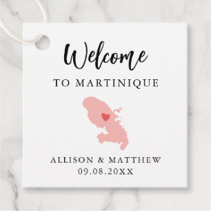 Jede Farbe Martinique Wedding Willkommenstasche Geschenkanhänger