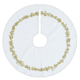 Jede Farbe mit goldenen Glittermustern Polyester Weihnachtsbaumdecke