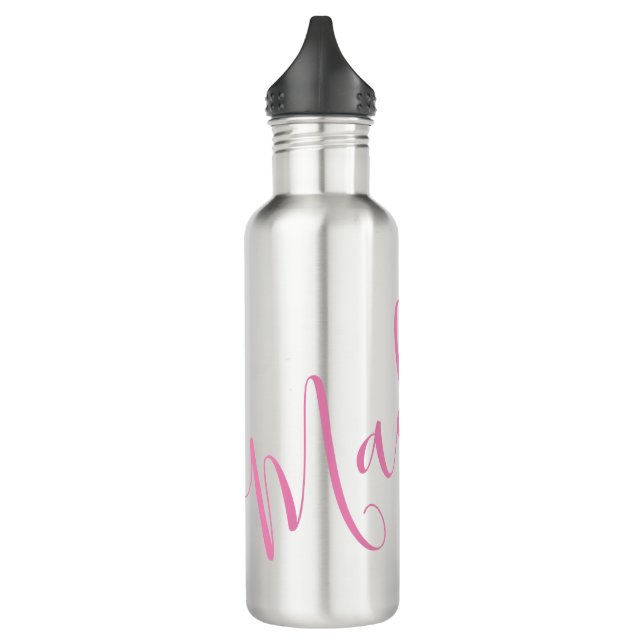 Jede Farbe - Skriptname Wasser Flasche Edelstahlflasche (Links)