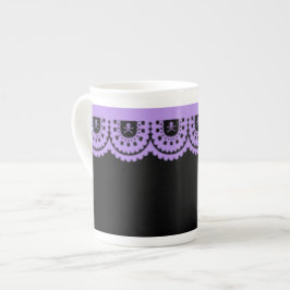 JEDE FARBE! Skull Lace Tee Cup Prozellantasse