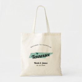 Jede Farbe Tennessee Karte Hochzeitsnahrung, Tragetasche