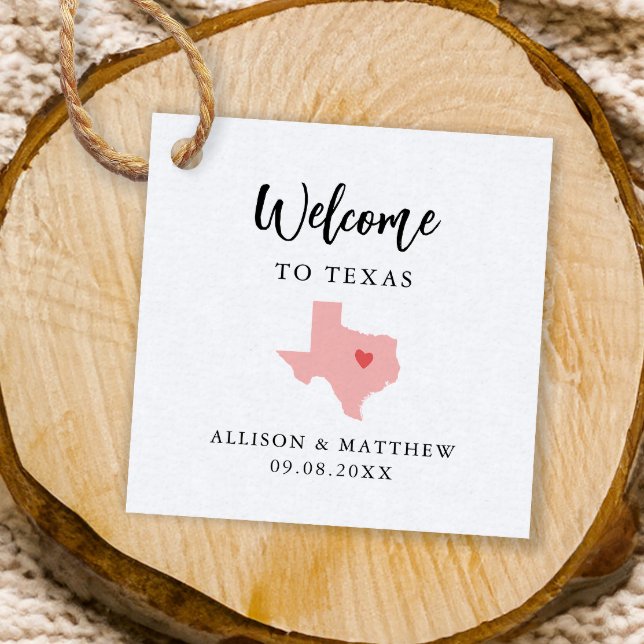 Jede Farbe Texas Hochzeitungs-Begrüßungstasche Geschenkanhänger (Von Creator hochgeladen)