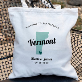 Jede Farbe Vermont Karte Hochzeitungs-Begrüßungsta Tragetasche