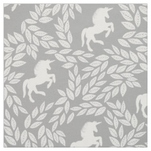 Jede Farbe wird als Graue Einhorn-Blumenmuster ang Stoff