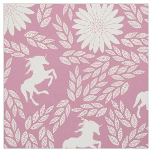 Jede Farbe wird als rosa Elfenbeinblume angezeigt Stoff