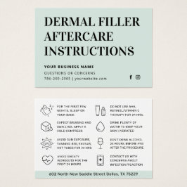 Jede farbenprächtige, dermale Botox-Aftercare-Kart