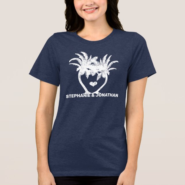 Jede farbenprächtige Palmenstrasse Tri-Blend Shirt (Vorderseite)