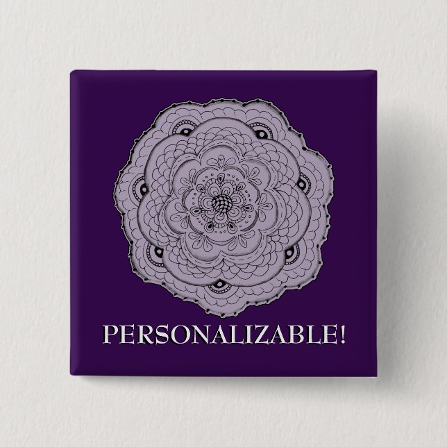 Jede farbige Spitze sieht kreuz und quer aus, tade Button (Vorderseite)