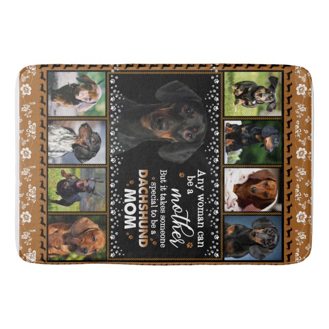Jede Frau kann eine Dackel Mama Hund Liebe Blanket Badematte (Vorderseite)