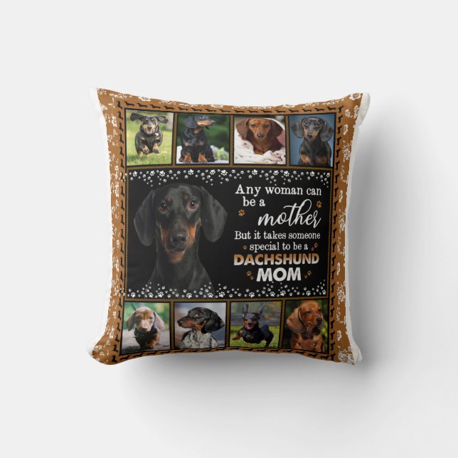 Jede Frau kann eine Dackel Mama Hund Liebe Blanket Kissen (Vorderseite)
