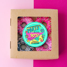 JEDE Geburtstagsparty im Alter von 90 Jahren aquam Runder Aufkleber