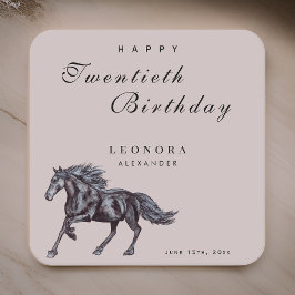 JEDE Geburtstagsparty Rechteckiger Pappuntersetzer