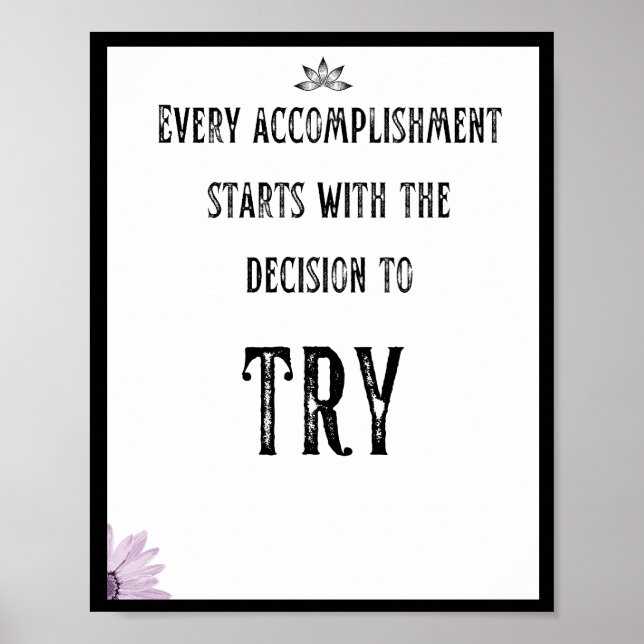 Jede Leistung beginnt mit der Entscheidung, Poster (Vorne)