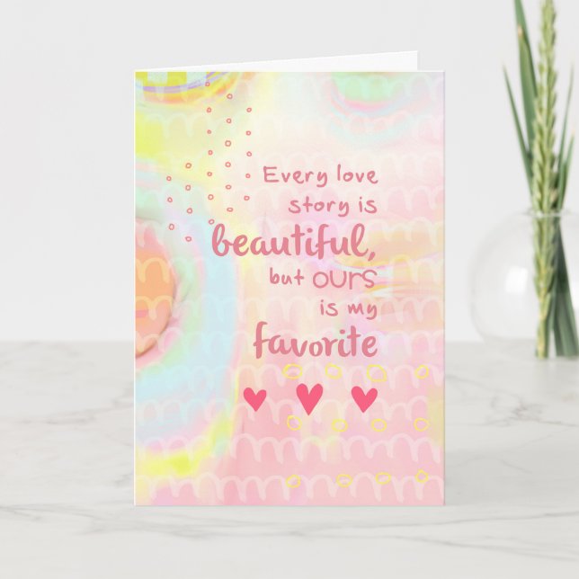 Jede Liebe Geschichte ist schön Feiertagskarte (Vorderseite)