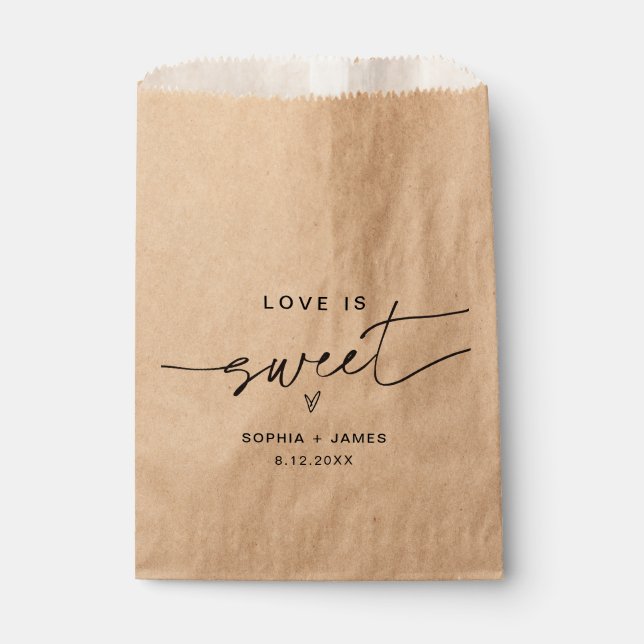JEDE Liebe ist süße Hochzeit Geschenktütchen (Vorderseite)