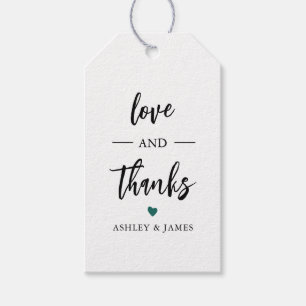 Jede Liebe und Danksagung, Hochzeit Geschenkanhänger