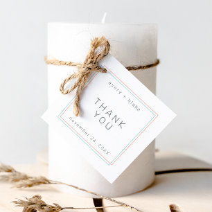 JEDE Minimalistische Koralle und Aquamarine Hochze Geschenkanhänger