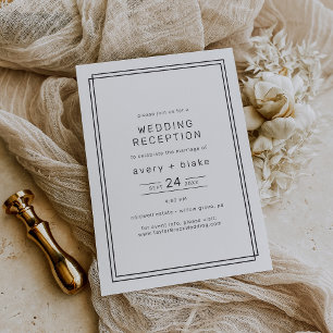 JEDE moderne Minimalistische Hochzeitsempfehlung Einladung