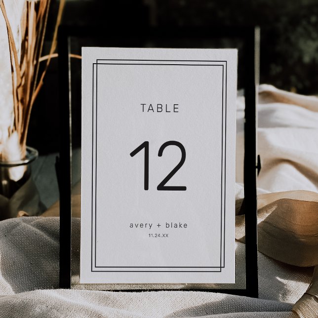 JEDE moderne Minimalistische Hochzeitsstimmung in  Einladung (AVERY Modern Minimalist Wedding Table Numbers)