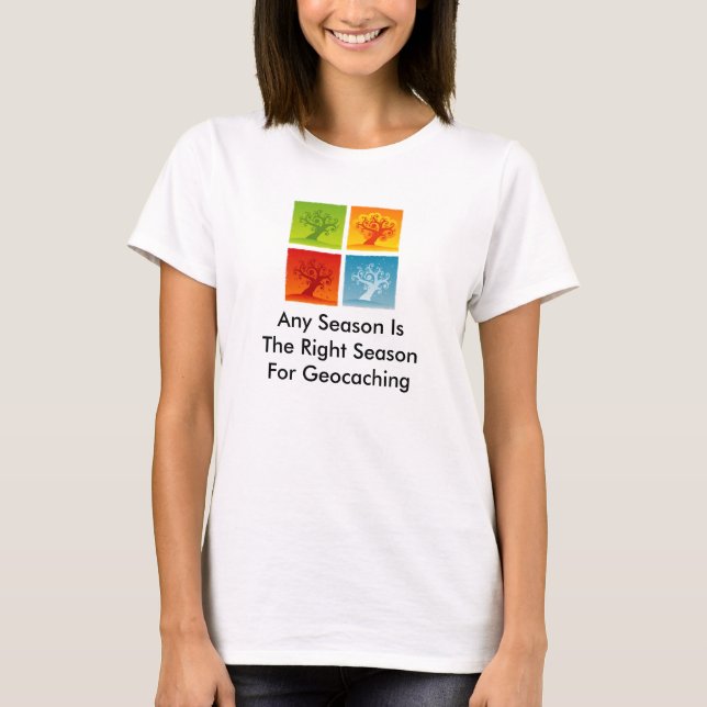 Jede mögliche Jahreszeit beträgt die rechte T-Shirt (Vorderseite)