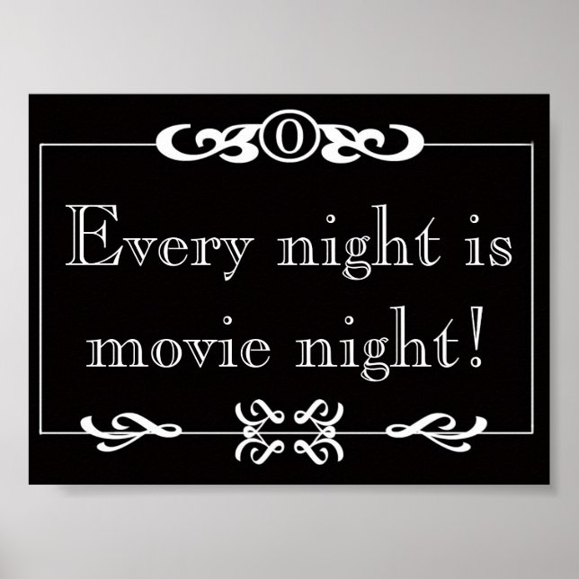 Jede Nacht ist das Movie Night Poster (Vorne)