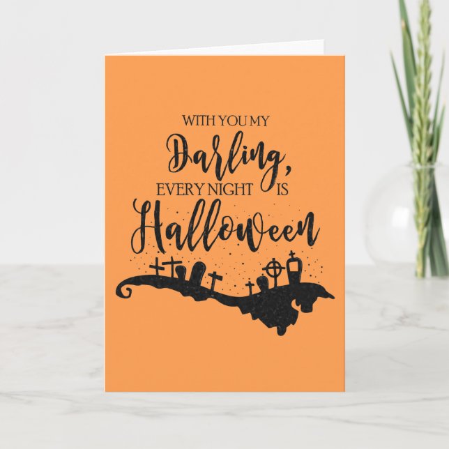 Jede Nacht ist Halloween-Grafikkarte Karte (Vorderseite)