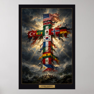 Jede Nation — Das Monument Poster mit Passepartout