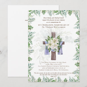 JEDE Ordination Jubiläum Einladung rustikales Holz