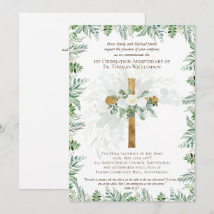 JEDE Ordination Jubiläum Einladung rustikales Holz