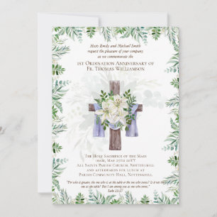 JEDE Ordination Jubiläum Einladung rustikales Holz