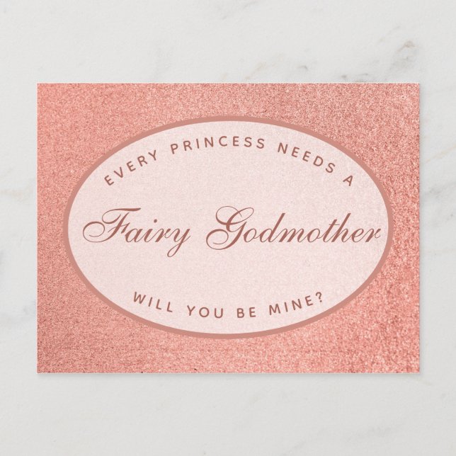 Jede Prinzessin braucht eine Märchengott-Rose Gold Postkarte (Vorderseite)