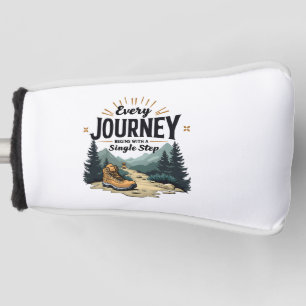Jede Reise beginnt mit einer Single-Treppe wandern Golf Headcover