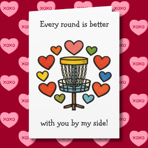 Jede Runde ist besser Disc Golf Valentinstag Karte