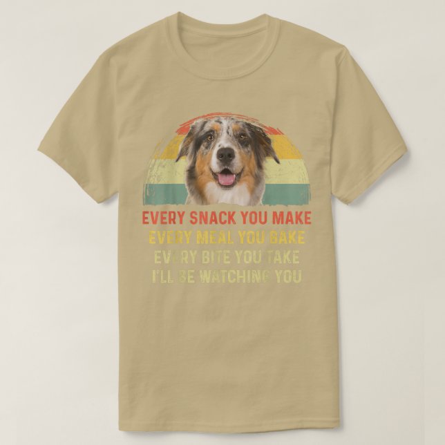 Jede Snack, die Sie machen Aussie Hund Mama Hund V T-Shirt (Design vorne)