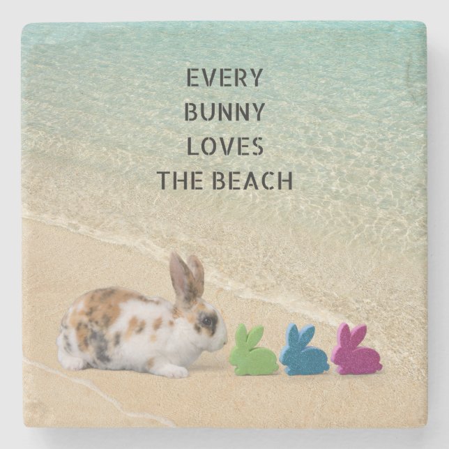 Jede sonnige Liebe Der tropische Strand Steinuntersetzer (Vorderseite)