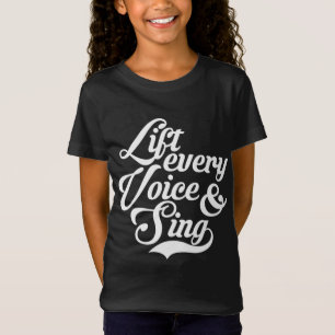 Jede Stimme erheben und schwarzen Afroamerikaner s T-Shirt