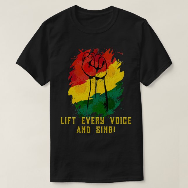 Jede Stimme und Sing Bewegung hochheben T-Shirt (Design vorne)