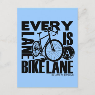 Jede Strecke einer Fahrradstrecke Postkarte