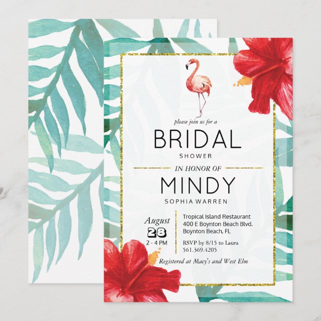 JEDE VERANSTALTUNG - Einladung von Tropical Flamin (Vorne/Hinten)