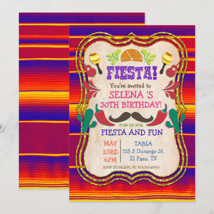 JEDE VERANSTALTUNG - Mexikanische Fiesta-Party Ein Einladung