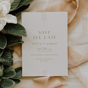 JEDE Vintage Art Déco-Hochzeit Save The Date