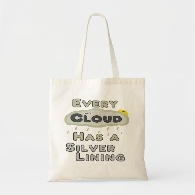 Jede Wolke hat eine silberne Färbung Tragetasche (Vorne)