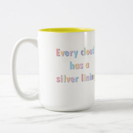 Jede Wolke hat eine silberne Zwei-Tone-Kaffeemusch Zweifarbige Tasse