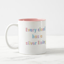 Jede Wolke hat einen Silberstreif Zweifarbige Tasse