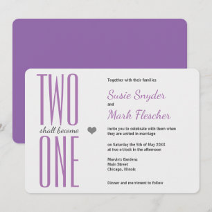 Jede zweite Farbe wird zu einer Bibelhochzeit, die Einladung